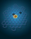 Hexagons are a basis of this modern, electronic inspired abstract background image