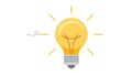 Bright Idea: Glowing Light Bulb Symbolizing Creativity, vector design Generative AI Royalty Free Stock Photo