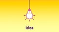 Bright idea and insight concept with light bulb. Trendy flat vector light bulb icons with concept of idea Royalty Free Stock Photo