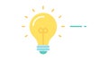 Bright Idea Light Bulb Icon with Creative Rays, vector design Generative AI Royalty Free Stock Photo