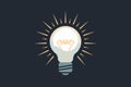 Bright Idea Light Bulb, innovation creativity concept Royalty Free Stock Photo
