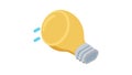 Bright Idea Light Bulb in Isometric Style, vector design Generative AI Royalty Free Stock Photo