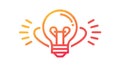 Bright Idea Light Bulb Symbol, vector design Generative AI Royalty Free Stock Photo