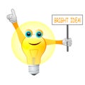 Bright idea light bulb Royalty Free Stock Photo