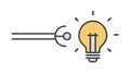Bright Idea Lightbulb: Creative Innovation Concept Graphic, vector design Generative AI Royalty Free Stock Photo