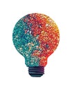 Bright ideas illuminate creativity abstract