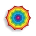 Bright Illustration of a colorful parasol