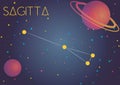 The constellation Sagitta Royalty Free Stock Photo