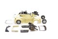 Bright image of toy car parts isolated Royalty Free Stock Photo