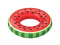 Bright inflatable watermelon ring float for summer fun Royalty Free Stock Photo