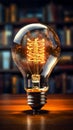 Bright intellect Light bulb, book unite, portraying innovative ideas sparked by education