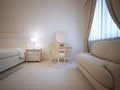 Bright interior of guest bedroom