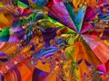 Bright Iridescent Chic Flower Background Fractal Art