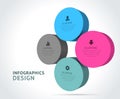 Bright isometric circle chips marketing analyzing infographics scheme realistic template vector