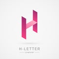 Bright isometric H letter