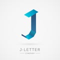 Bright isometric J letter