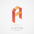 Bright isometric A letter