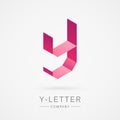 Bright isometric Y letter