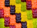 Bright jelly bears background. Close up. Candy background Royalty Free Stock Photo