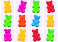 Bright jelly candies set of rainbow colors