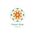 Bright and juicy beautiful circular logo for organic shop, eco product.