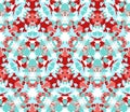 Bright kaleidoscope seamless pattern. Composed of color abstract elements located on a white background. Royalty Free Stock Photo