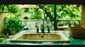 Bright Kitchen With a Gleaming Sink and Fresh Lemons Under Warm Natural Light in a Cozy Home