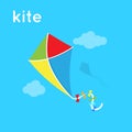 Bright kite in the sky