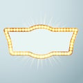 Bright large glowing now showing cinema night neon sign. Night r Royalty Free Stock Photo