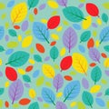 Bright leafs seamless pattern