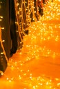 Bright LED Fairy Lights for a Christmas Party or Halloween Event Royalty Free Stock Photo