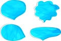 bright light blue colorful abstract speech bubbles set Royalty Free Stock Photo
