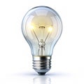 Bright light bulb isolated Royalty Free Stock Photo