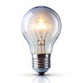 Bright light bulb isolated Royalty Free Stock Photo