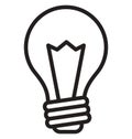 Bright light bulb Isolated Vector icon that can easily modify or edit Bright light bulb Isolated Vector icon that can easily modi Royalty Free Stock Photo