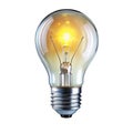 Bright Light Bulb Isolated on White Background Royalty Free Stock Photo