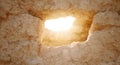 Bright light at the end of a dark tunnel Royalty Free Stock Photo
