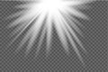 Bright light rays shining down from the top Royalty Free Stock Photo