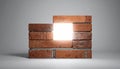 Bright Light Shining Through a Brick Wall Royalty Free Stock Photo