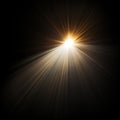A bright light shining through a dark background Royalty Free Stock Photo