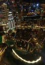 Dubai downtown seen from Burj Khalifa UAE Royalty Free Stock Photo