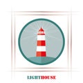 Bright Lighthouse Icon, Vector Illustration