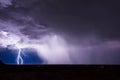 Thunderstorm lightning over Santa Fe, New Mexico Royalty Free Stock Photo