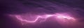 Bright Lightning On Purple Night Sky During Hunderstorm Royalty Free Stock Photo