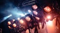 Bright lights shining on a stage, suitable for event or performance concepts