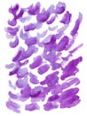 Bright lilac watercolor hand-painted background, brush`s texture, minimalistic illustration