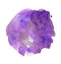 Bright lilac watercolor hand-painted smear, minimalistic illustration