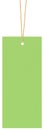 Bright Lime Green Rectangular Embossed Cardboard Sale Tag, Golden Siny String, Price Label Badge Background Rectangle, Blank