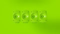 Bright Lime Green Speakers Royalty Free Stock Photo