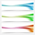 Bright liquid swoosh wave headers footers banners